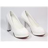 Image 1 : FASHION WOMENS WHITE SLIP ON ROUND TOE