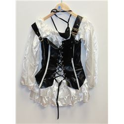 PEECABOO 2 PC WOMENS ADULT COSTUME; WHITE SATIN