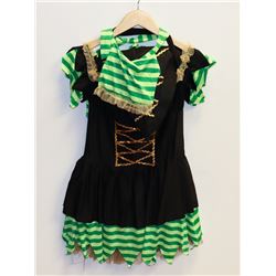 PEECABOO 3PC WOMENS ADULT COSTUME;  BLACK & GREEN