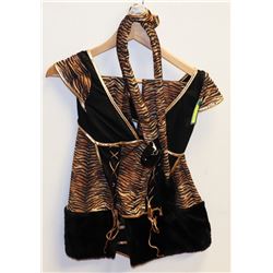 PEECABOO 4PC WOMENS ADULT COSTUME;  BLACK &