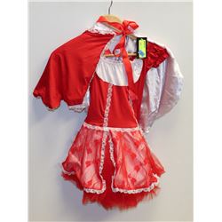 PEECABOO 2PC WOMENS ADULT COSTUME;  RED & WHITE