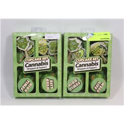 2PK OF 24 PC ADULT NOVELTY CUP CAKE SETS;