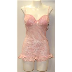 PEECABOO 2PC WOMENS BABY PINK LACE INTIMATE