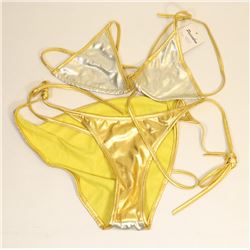PEECABOO 2PC WOMENS SILVER/ GOLD BIKINI
