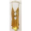 Image 1 : PEECABOO 1PC WOMENS GOLD ADULT COCKTAIL DRESS W/