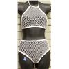 Image 1 : PEECABOO 2PC WOMENS WHITE FISHNET BIKINI STYLE