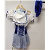 Image 1 : PEECABOO 4PC WOMENS COSTUME; BLUE & WHITE