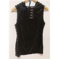 PEECABOO 3PC WOMENS BLACK PLEATHER & HOOK