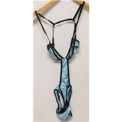 PEECABOO 1PC WOMENS BLUE & BLACK BARELY THERE