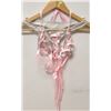 Image 1 : PEECABOO 2PC WOMENS SILVER W/ PINK LACE UP STYLE