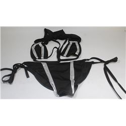 PEECABOO 2PC WOMENS BLACK & SILVER