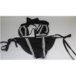 PEECABOO 2PC WOMENS BLACK & SILVER