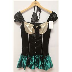 PEECABOO 2PC WOMENS ADULT COSTUME; BLACK & GREEN