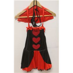 PEECABOO 2PC WOMENS ADULT COSTUME; BLACK & RED