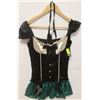 Image 1 : PEECABOO 2PC WOMENS ADULT COSTUME; BLACK & GREEN