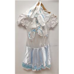 PEECABOO 4PC WOMENS ADULT COSTUME; WHITE SATIN