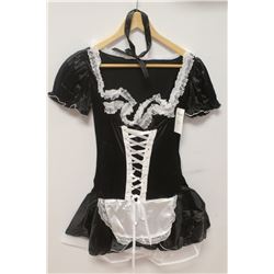 PEECABOO 2PC WOMENS ADULT COSTUME; BLACK & WHITE