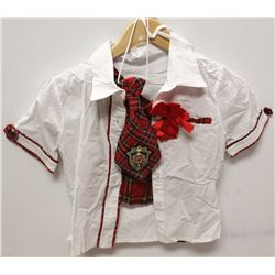 PEECABOO 4PC WOMENS ADULT COSTUME; WHITE & RED