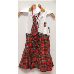 PEECABOO 3PC WOMENS ADULT COSTUME; WHITE & RED