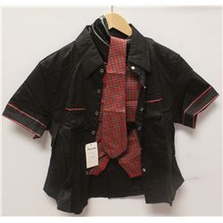 PEECABOO 3PC WOMENS ADULT COSTUME; BLACK & RED