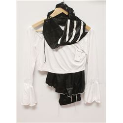 PEECABOO 4PC WOMENS ADULT COSTUME; BLACK & WHITE