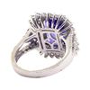 Image 3 : 5.59 ctw Tanzanite and Diamond Ring - Platinum