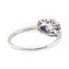 Image 3 : 0.64 ctw Diamond and Sapphire Ring - Platinum