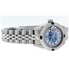 Image 3 : Rolex Ladies Stainless Steel Quickset Blue MOP Diamond Lugs Datejust Wristwatch
