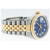 Image 6 : Rolex Mens 2 Tone 14K Blue Diamond 36MM Datejust Wriswatch