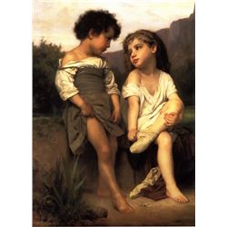 William Bouguereau - At the Edge of the Brook