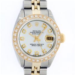 Rolex Ladies 2 Tone 14K MOP Diamond Datejust Wristwatch