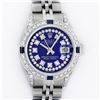 Image 1 : Rolex Ladies Stainless Steel Diamond Lugs Royal Blue String VVS Diamond Datejust