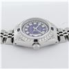 Image 7 : Rolex Ladies Stainless Steel Diamond Lugs Royal Blue String VVS Diamond Datejust