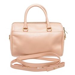 Saint Laurent YSL White Leather Classic Baby Duffle Satchel Bag