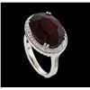 Image 4 : 11.48 ctw Ruby and Diamond Ring - 14KT White Gold