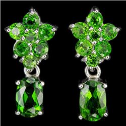 NATURAL GREEN CHROME DIOPSIDE Earrings