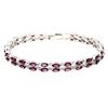 Image 2 : Natural Marquise Pink Rhodolite Garnet  Bracelet