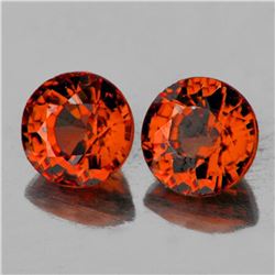 Natural Intense Orange Tourmaline Pair {Flawless-VVS1}