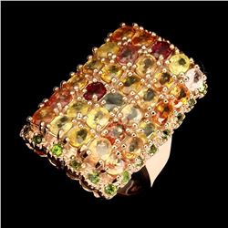 Natural Fancy Sapphire Chrome Diopside Ring