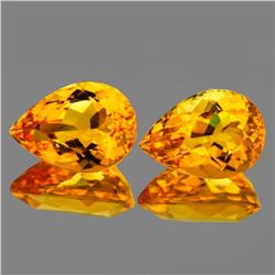 Natural Golden Orange Citrine Pair [Flawless-VVS]