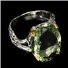 Image 3 : Natural 19x14mm Green Amethyst Ring