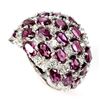 Image 3 : Natural Unheated Oval Rhodolite Garnet Ring