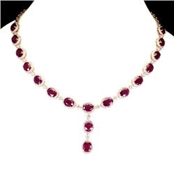 Genuine Pigeon Blood Red Ruby Necklace