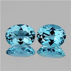 NATURAL SKY BLUE TOPAZ PAIR[FLAWLESS-VVS]
