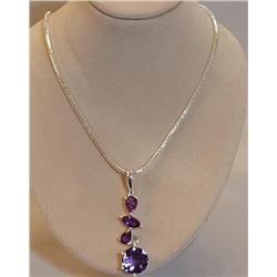 GORGEOUS 5 CT AMETHYST PENDANT.