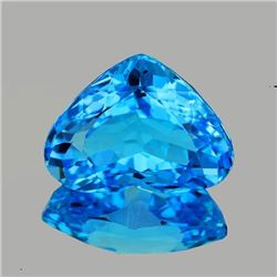 Natural AAA Swiss Blue Topaz Heart 16x13 MM - Flawless