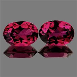 Natural Rhodolite Garnet Pair 7x5 MM - Untreated