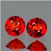 Image 1 : Natural Red Orange Sapphire Pair {Flawless-VVS1}
