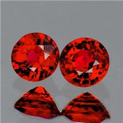 Natural  AAA Red Orange Sapphire Pair{Flawless-VVS1