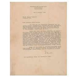 Albert Einstein Typed Letter Signed